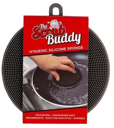 Scrub Buddy Grey Hygienic Silicone Sponge - SCRUBG