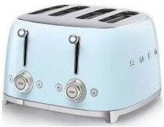 Smeg 4 Slice Pastel Blue 50's Retro Style Toaster - TSF03PBSA