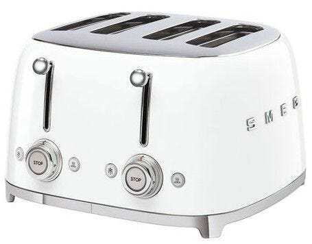 Smeg 4 Slice Ice White 50's Retro Style Toaster - TSF03WHSA