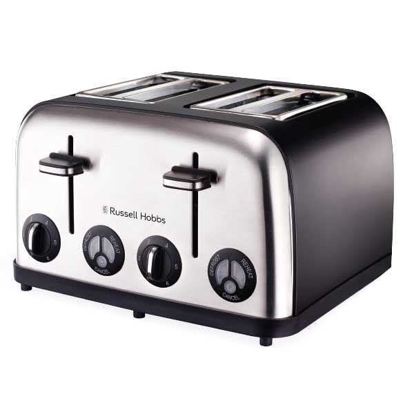 Russell Hobbs 4 Slice Matte Black Toaster - 13976