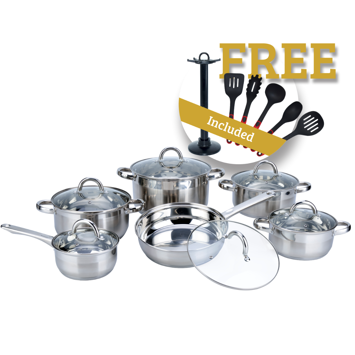Snappy Chef 12pc Supreme Cookware Set - SSCS012