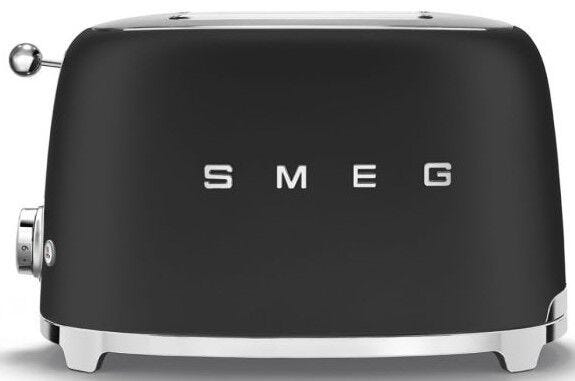 Smeg Matte Black Retro 2 Slice Toaster - TSF01BLMSA