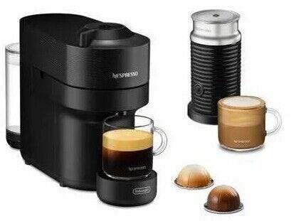 Nespresso Vertuo Pop Coffee Machine With Aeroccino Milk Frother Bundle - Liquorice Black - 90009320