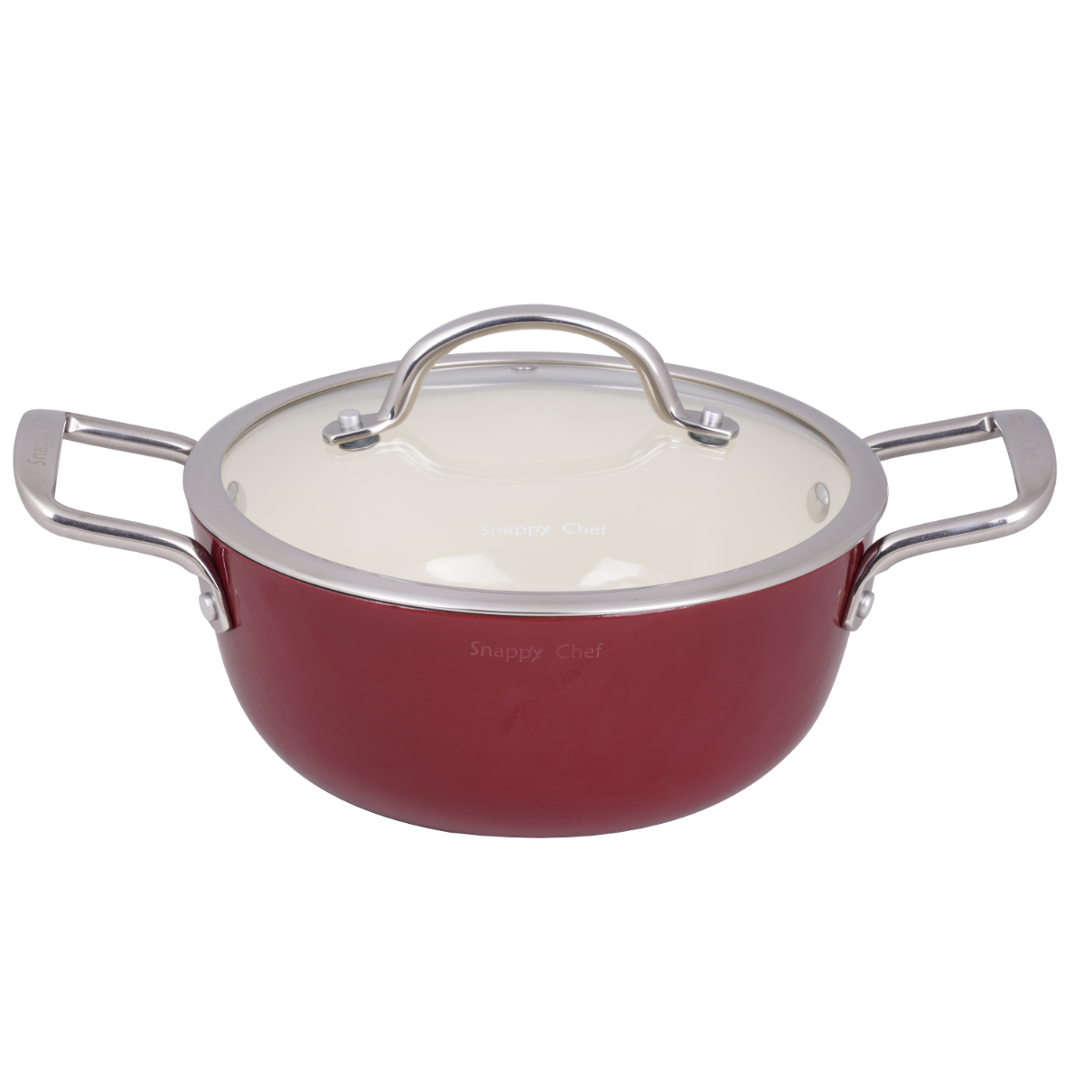 Snappy Chef 22cm Red Superlight Cast Iron Casserole - CICA022