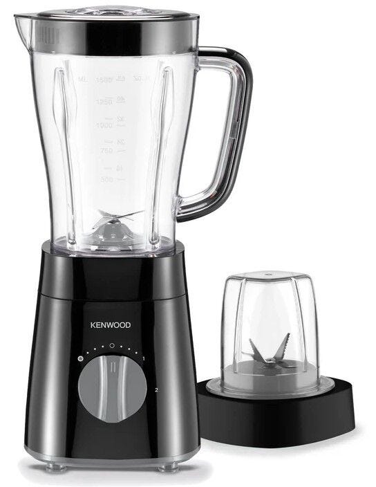 Kenwood 1.5l Stainless Steel Blender With Mill Black 500W - BLP16.150BK