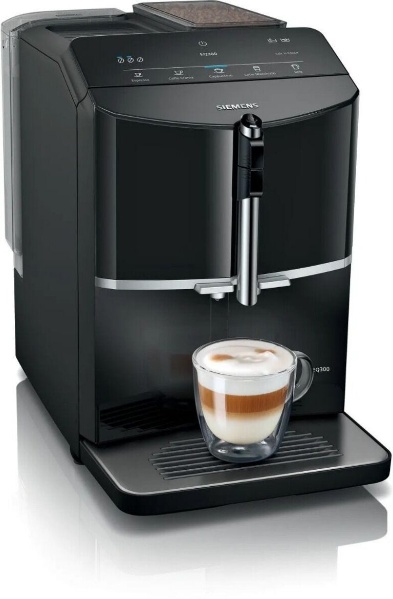 Siemens Fully Automatic Coffee Machine EQ300 Piano Black - TF301E19