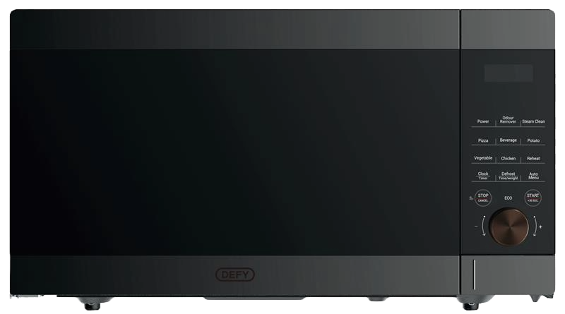 Defy 43l Black Glass Solo Microwave - DMO143