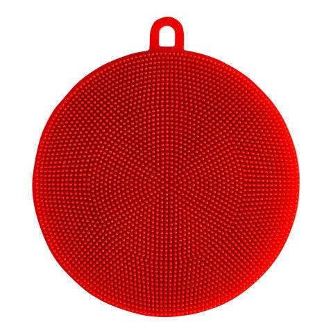 Scrub Buddy Hygienic Silicone Red Sponge