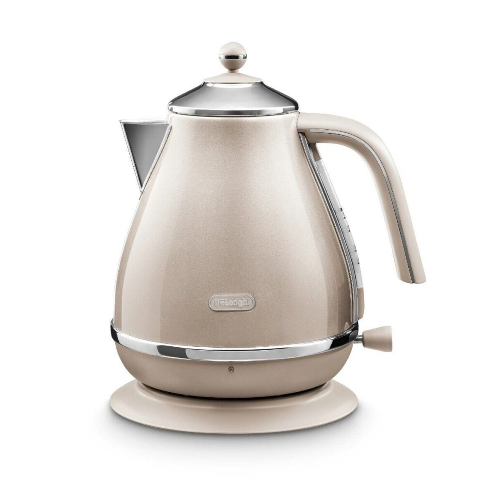 Delonghi Beige Icona Metallics Electric Kettle - KBOT3001.BG