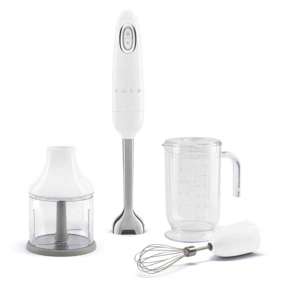 Smeg White Retro Hand Blender - HBF03WHEU