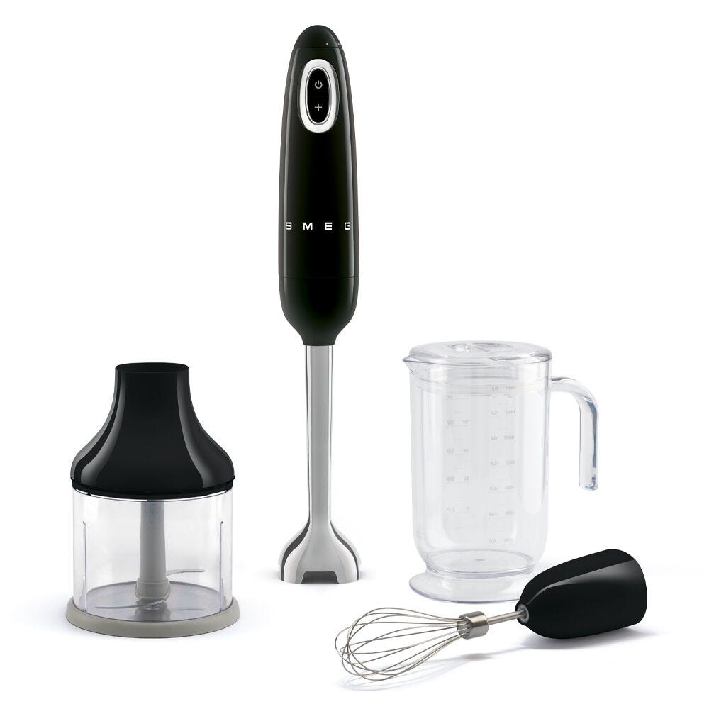 Smeg Black Retro Hand Blender 700W - HBF03BLEU