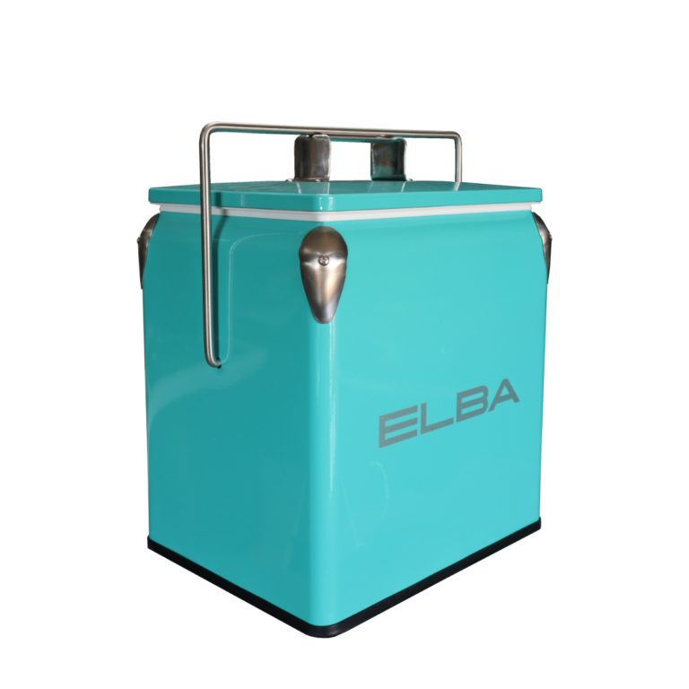 Totai 13l Mint Metal Cooler Box With Handle & Lid - 05/MCB-M