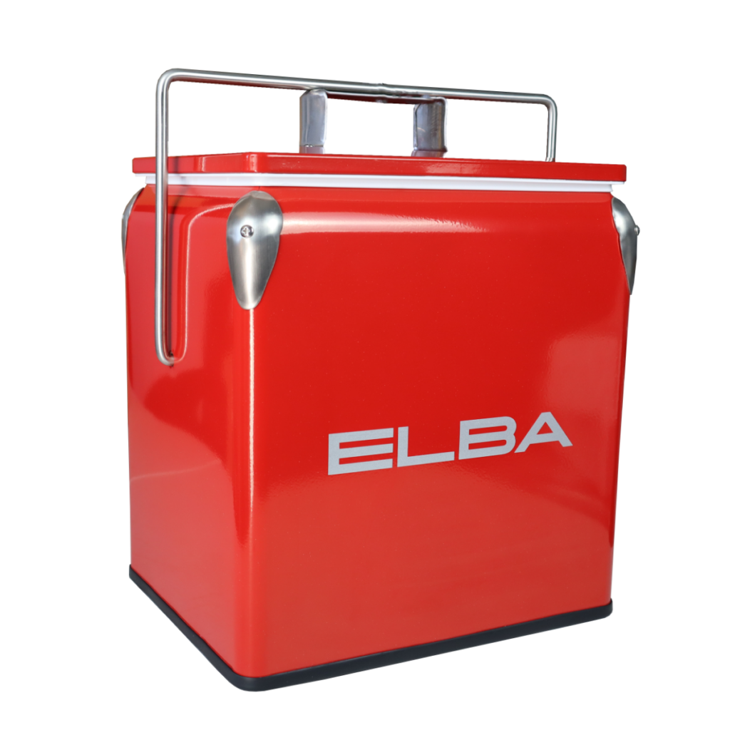 Totai 13l Red Metal Cooler Box With Handle & Lid - 05/MCB-R