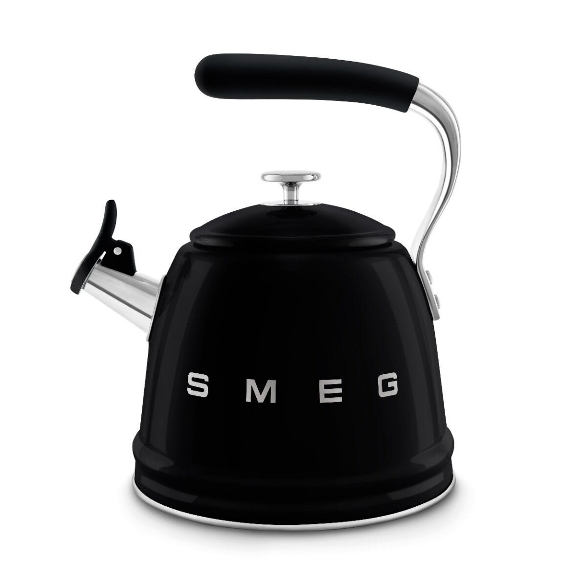 Smeg 2.3L Black Whistling Kettle - WKF01BL