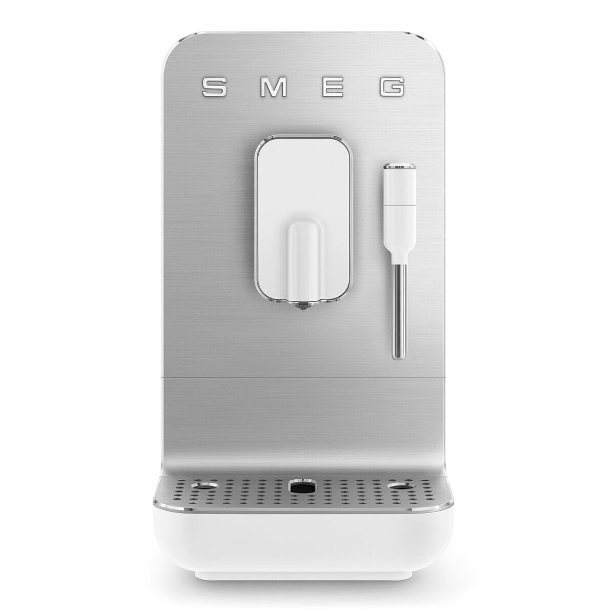 Smeg White Bean To Cup Espresso Automatic Coffee Machine With Milk Frothing - BCC12WHMEU
