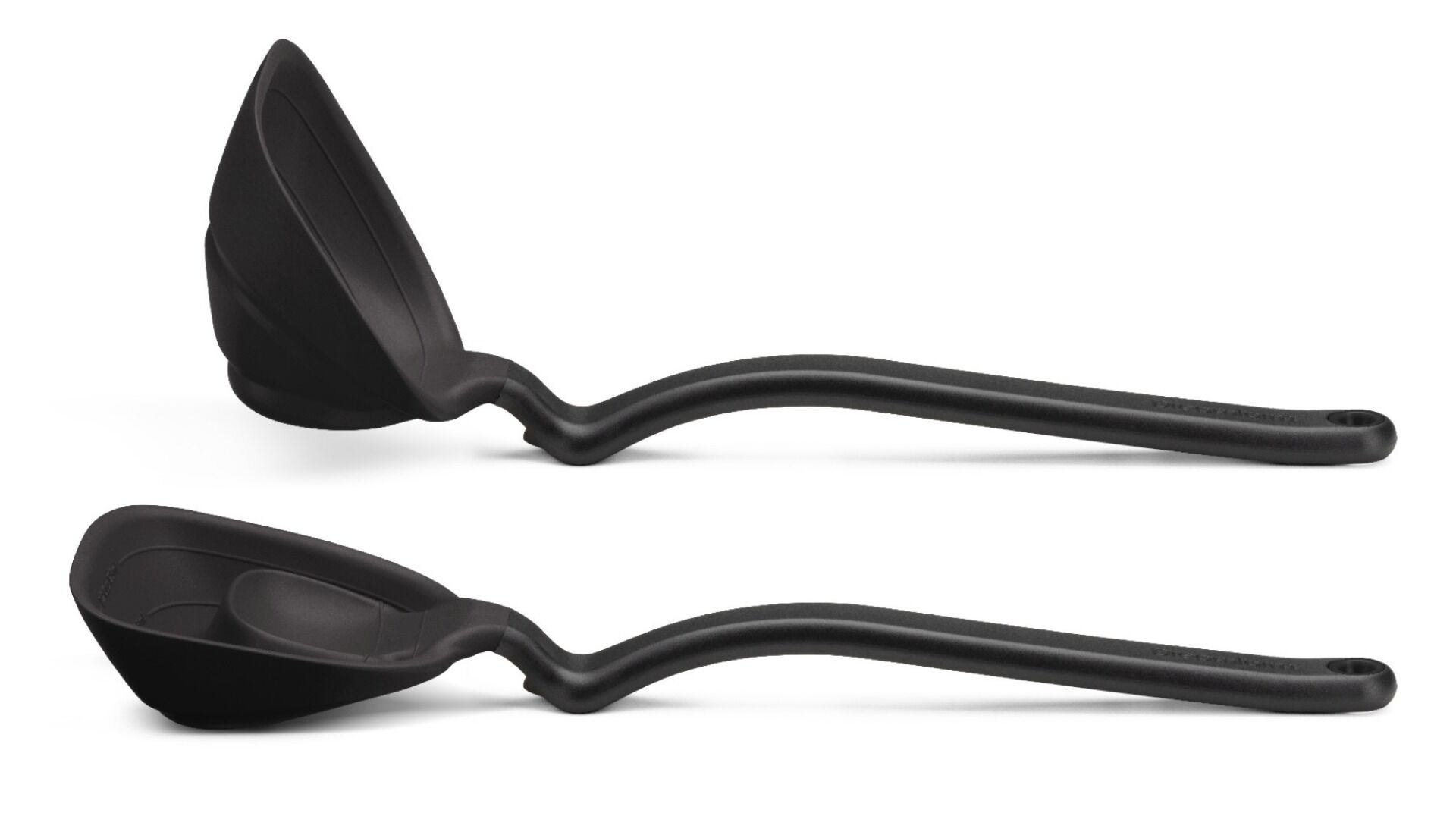 Dreamfarm Black Fladle Folds Flat Scraping Ladle - DFFA8418