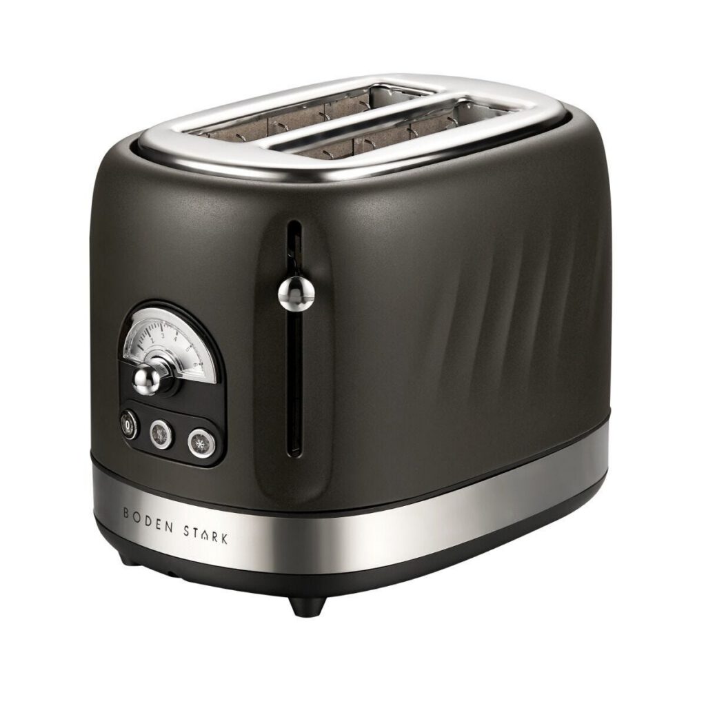 Boden Stark 2 Slice Charcoal Stainless Steel Toaster - BS-PSTS201C