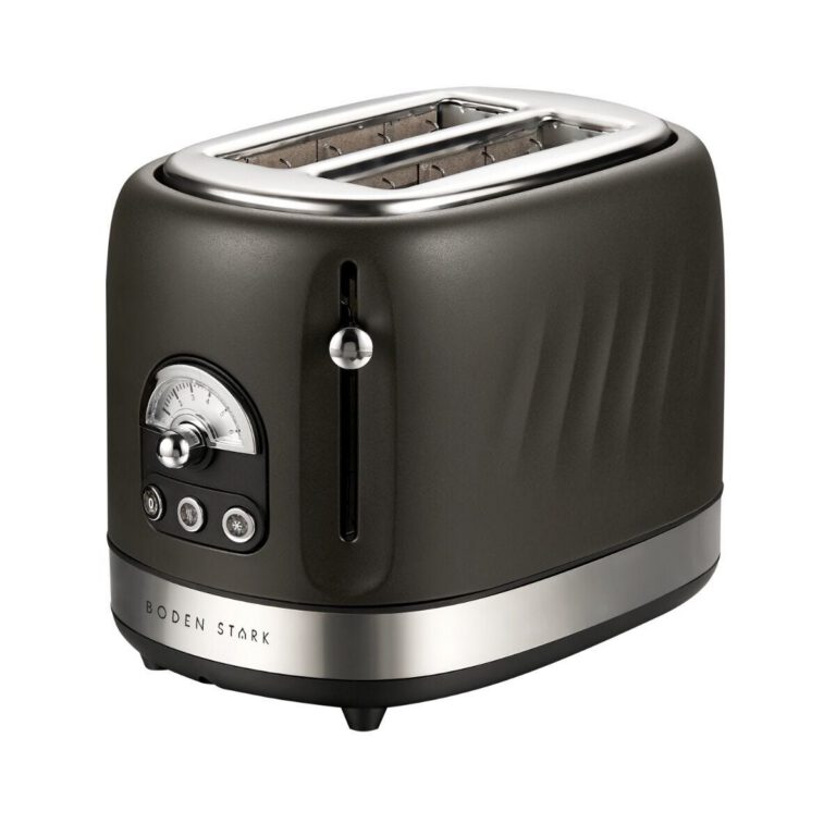 Boden Stark 2 Slice Charcoal Stainless Steel Toaster - BS-PSTS201C