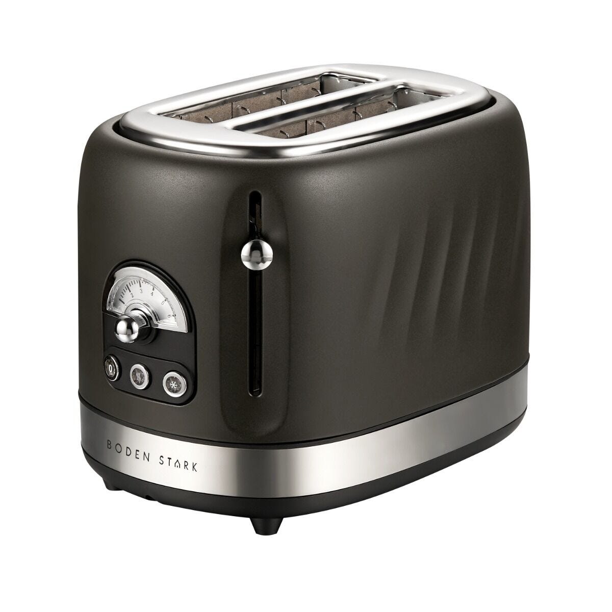 Boden Stark 2 Slice Charcoal Stainless Steel Toaster - BS-PSTS201C