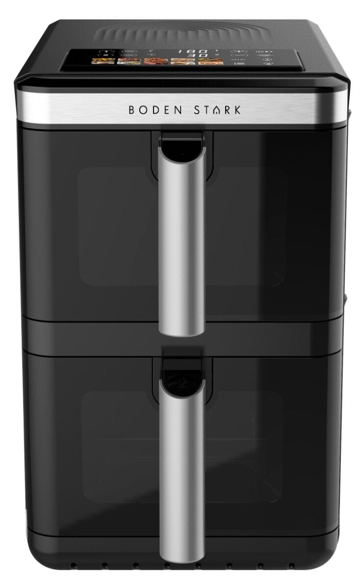 Boden Stark 11.6l Black  Double Stack Air Fryer - BS-DSAF-BK