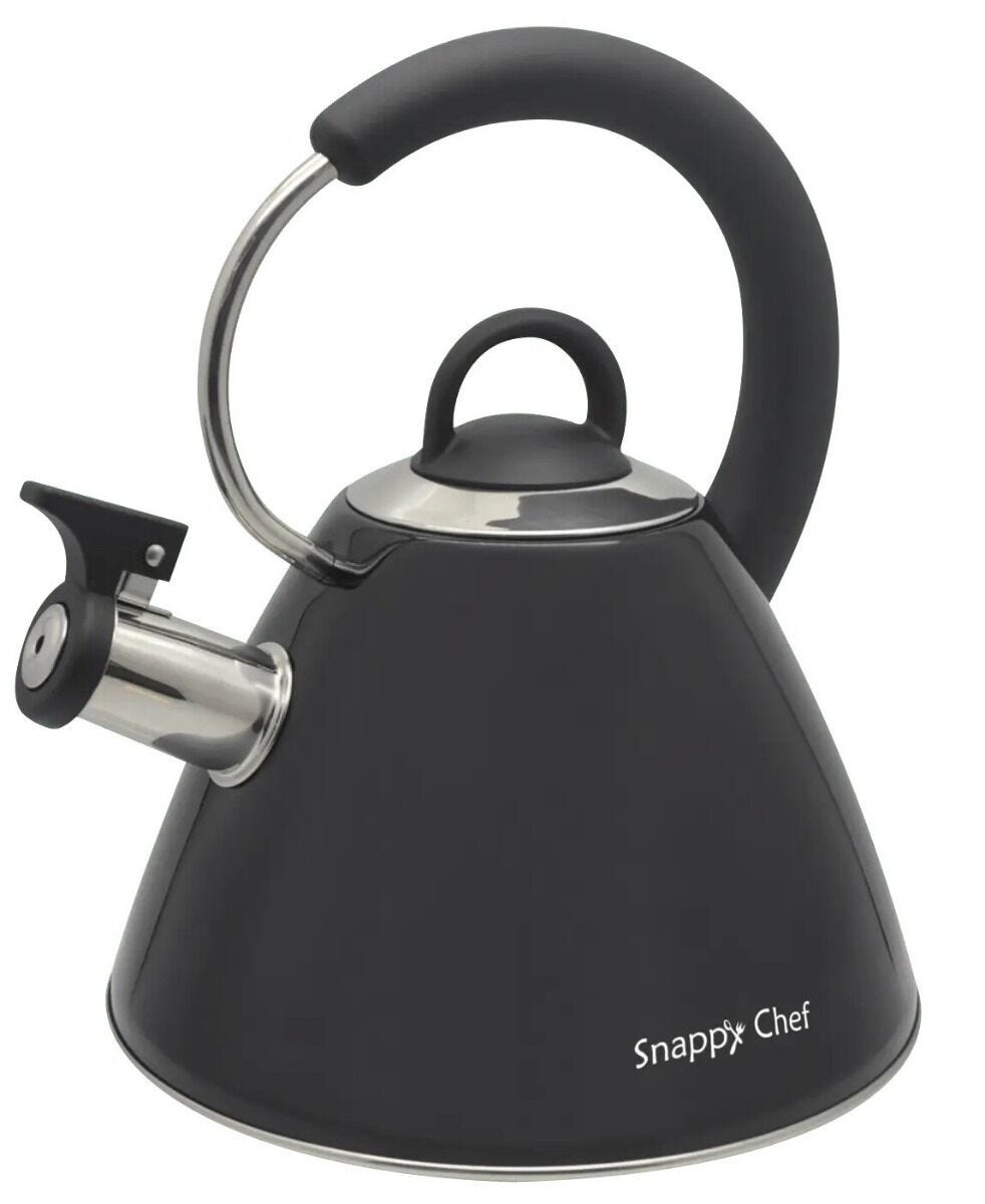 Snappy Chef 1.8l Black Whistling Kettle - KESI002