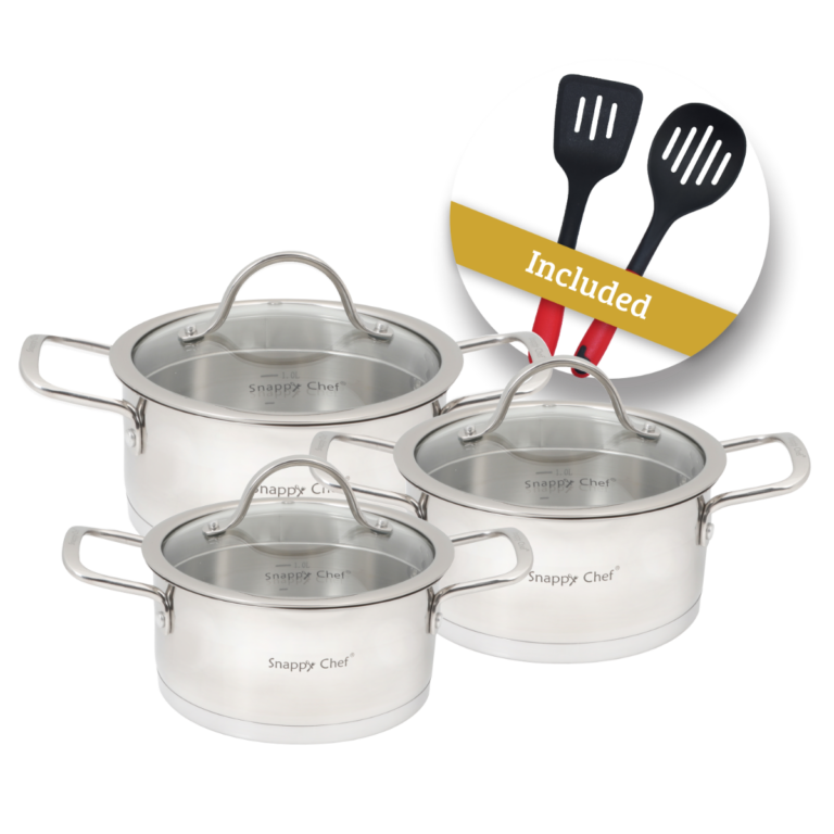 Snappy Chef 6pc Platinum Cookware Set - SSCS006