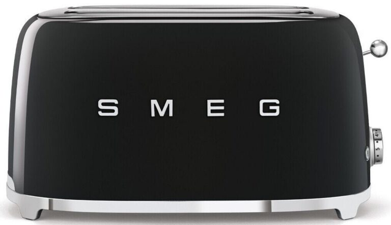 Smeg 4 Slice Black Toaster - TSF02BLSA